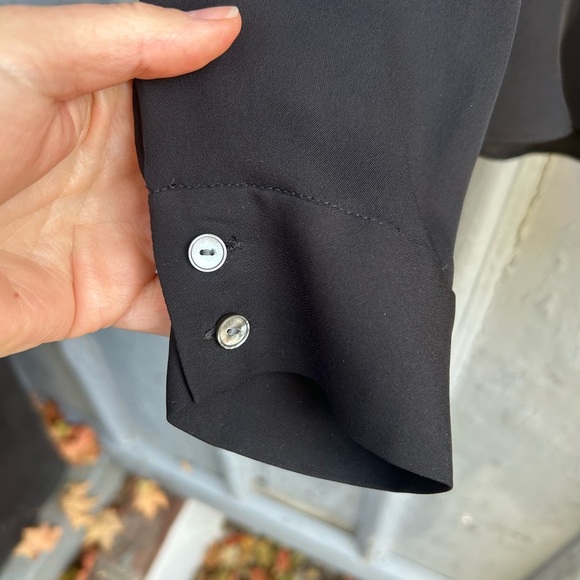 Elizabeth & James black silk tie front blouse, size M - Picture 3 of 12
